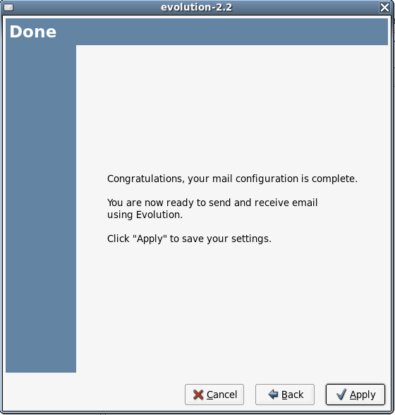 Evolution GMail Done